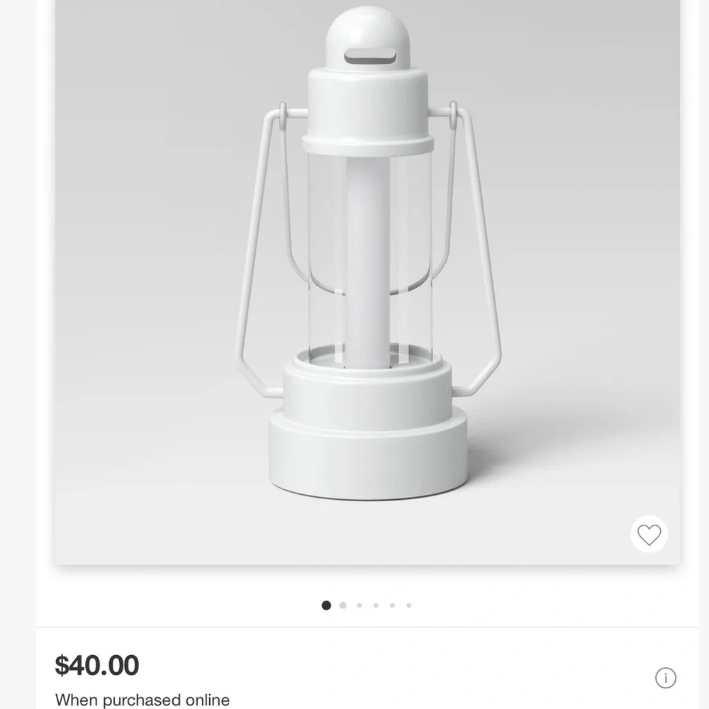 NWT Threshold Metal Classic Battery LED Pillar Candle Outdoor Patio Lantern 11.3